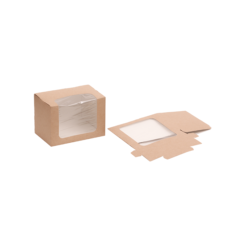 Square -Cut Sandwich Pack Box na may Mas Malapad na Bintana