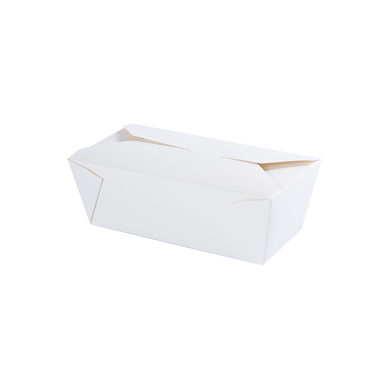 Puti/Printed PE/PLA Paper Take-out Box Lalagyan ng Pagkain