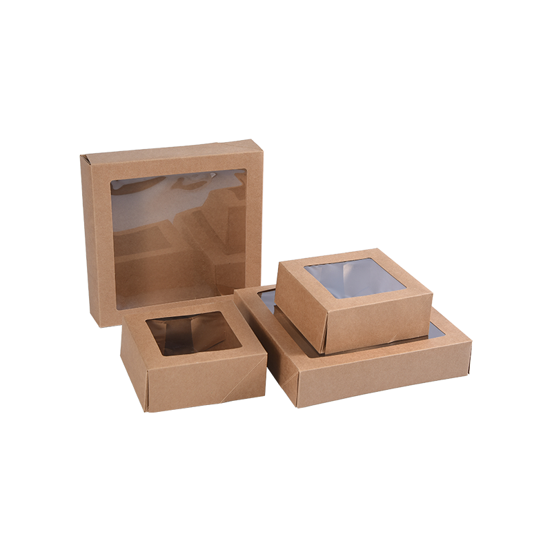 Brown Kraft Small Cake Boxes para sa Cake Portions - Cookie/Brownie Bakery Boxes - Cardboard Cake Packaging Boxes para sa Treat/Regalo