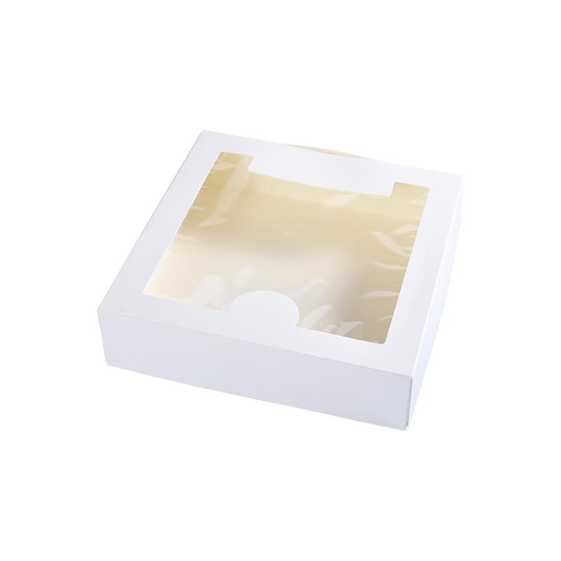 Mga White Pie Box na may Window Cookie /Donut Bakery Box