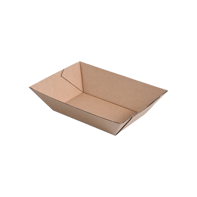 Mga Disposable Rectangular Corrugated Paper Food Tray