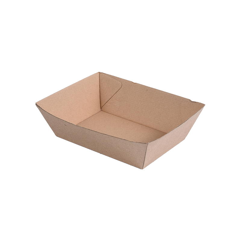 Mga Disposable Rectangular Corrugated Paper Food Tray